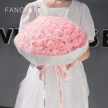 99 růže kytice simulace mýdlo květiny pro přítelkyni na Valentýna dárek námluvy návrh manželství výročí přiznání