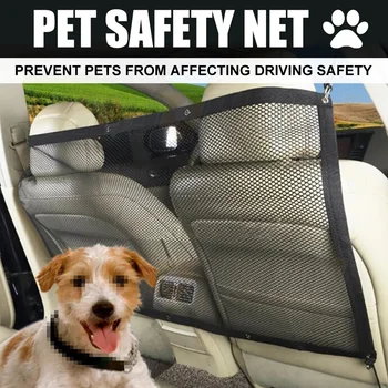 Auto, Pes, Net Bariéru 115 CM*62 CM Nastavitelný Přenosný Ok Překážka Auto Zadní Sedadlo Pet Plot Car Pet Izolace Ochranné Sítě