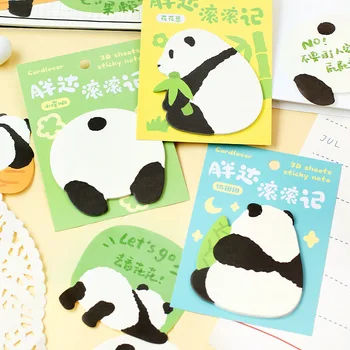 30 Listů/balení Panda Design Sticky Note Student Zprávu Nálepka N-Krát Memo Pad Umělecká Škola Štítek Papírnictví