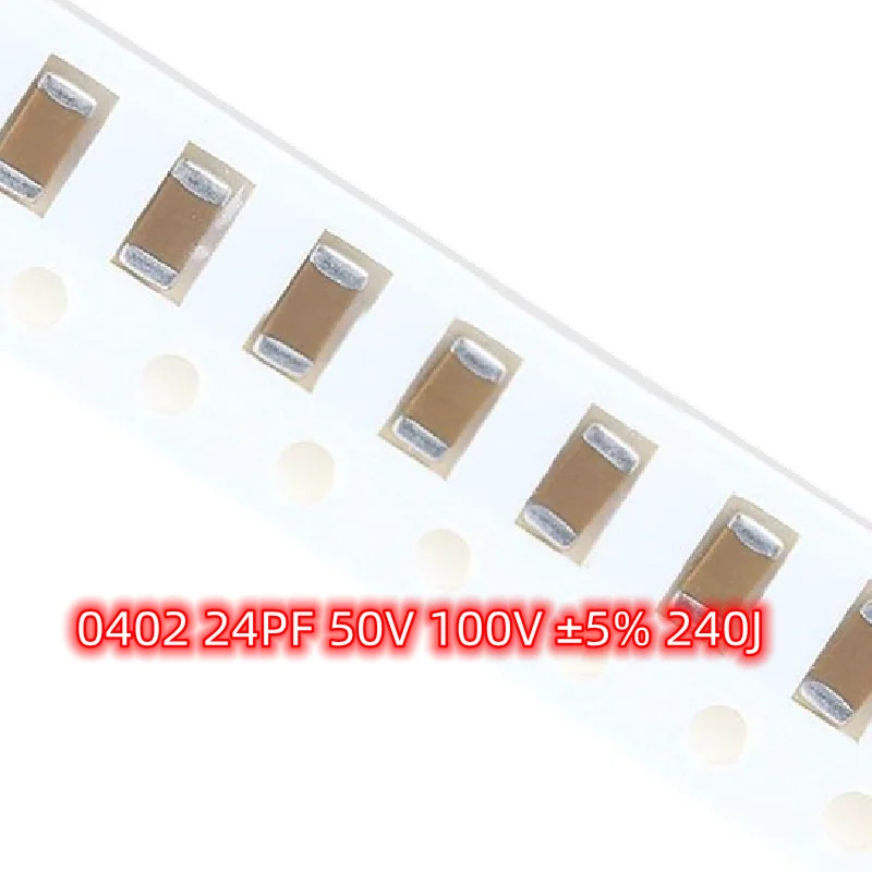 100ks SMD 0402 24PF 50V 100V ±5% 240J COG NPO materiál 1005 čip keramické kondenzátory - 0