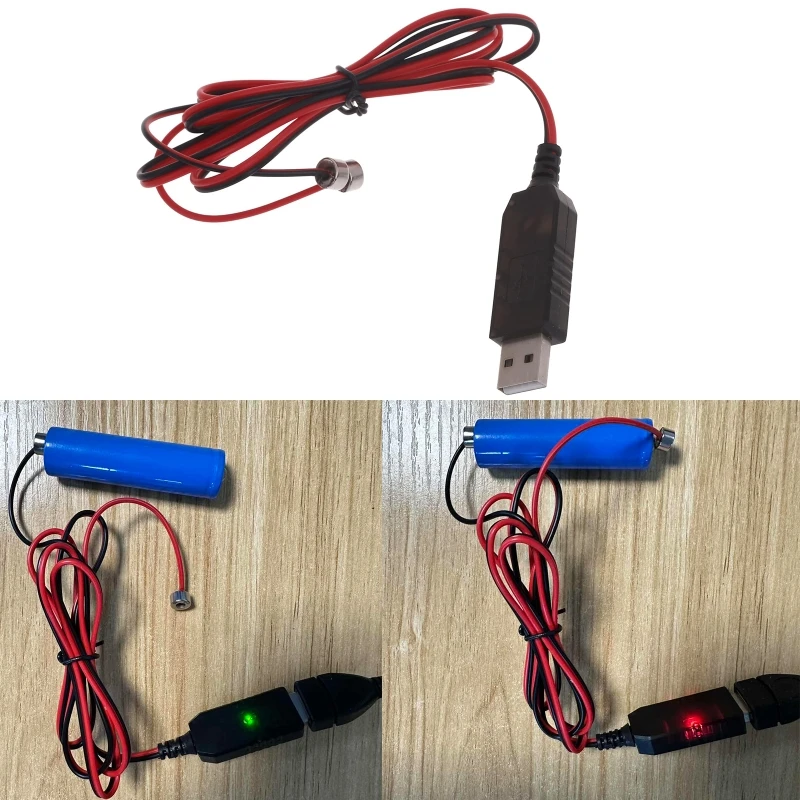 3.7 V Dobíjecí Lithium Baterie USB 4.2 V Magnetické Nabíjení, Kabel+ Type-C Adaptér - 1