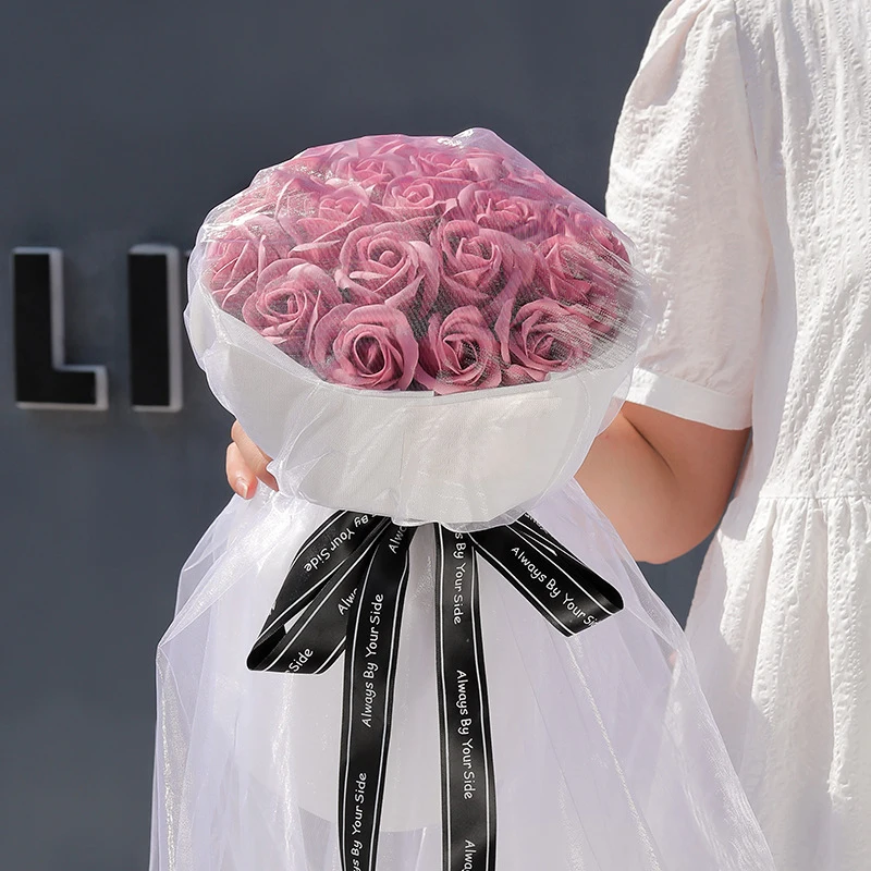 99 růže kytice simulace mýdlo květiny pro přítelkyni na Valentýna dárek námluvy návrh manželství výročí přiznání - 4