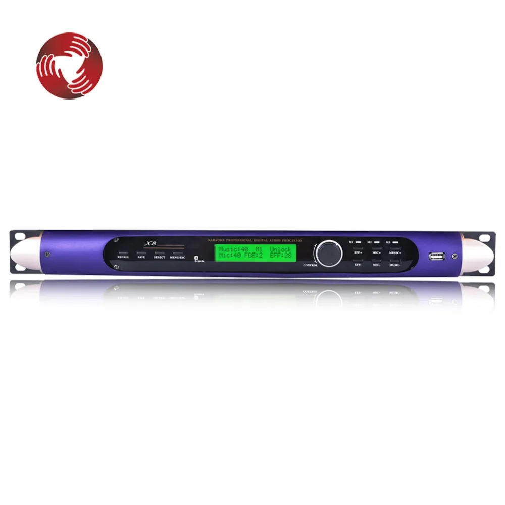 Hot prodej Profesionální Audio X8 Karaoke Zvukový Procesor - 1