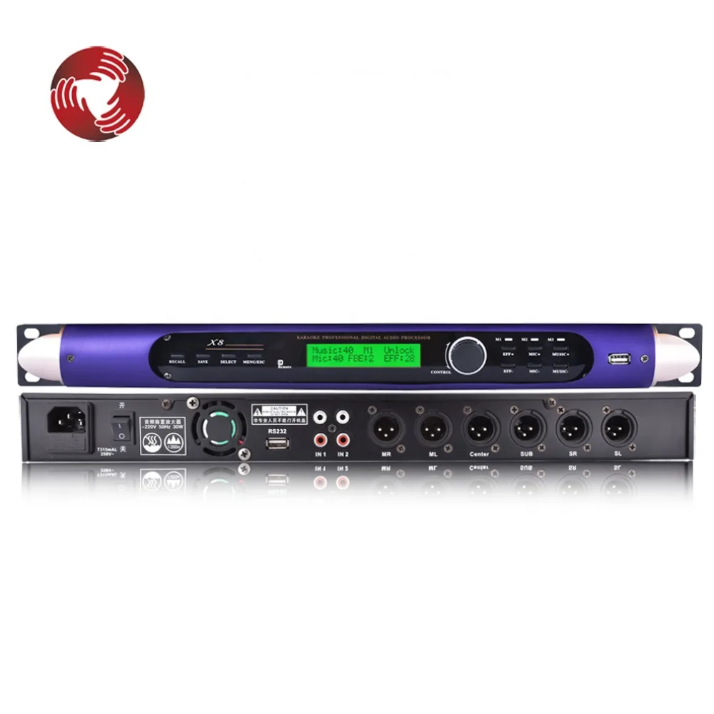 Hot prodej Profesionální Audio X8 Karaoke Zvukový Procesor - 2