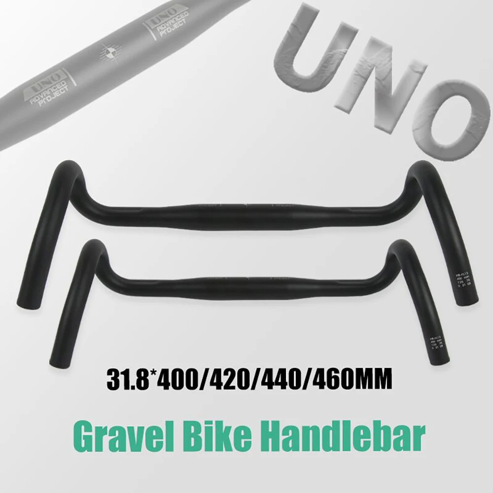 UNO FL12 Gravel Bike Řídítka 31.8x400/420/440/460 Vnější Drop Bar Ultralight Cyklistické Rukojeti Road Vzplála  - 0