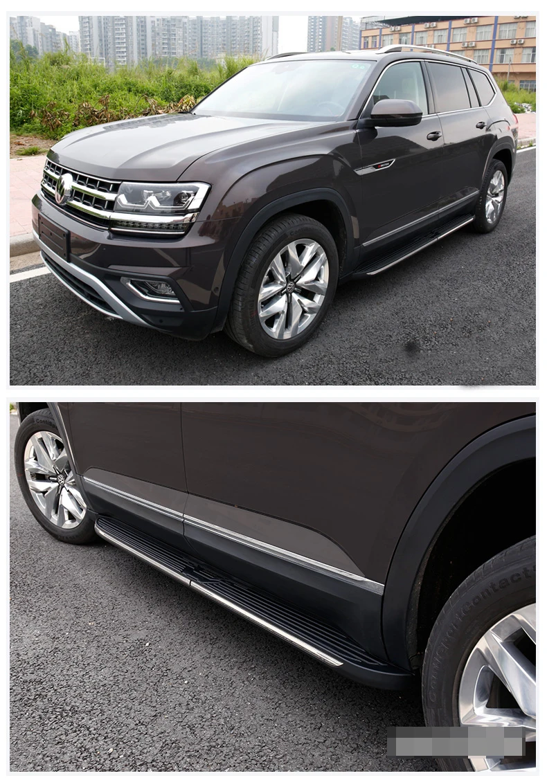 se hodí pro VW Volkswagen Teramont Atlas 2018 2019 2020 2ks vlevo, vpravo Hliníkové nášlapy boční Nášlapy krok baru pedál protector - 4