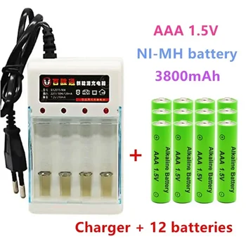 Nové AAA 1,5 V dobíjecí baterie 3800mAh Alkalické baterie svítilna hračky, hodinky, MP3 přehrávač nahradit Ni-Mh baterie+doprava zdarma